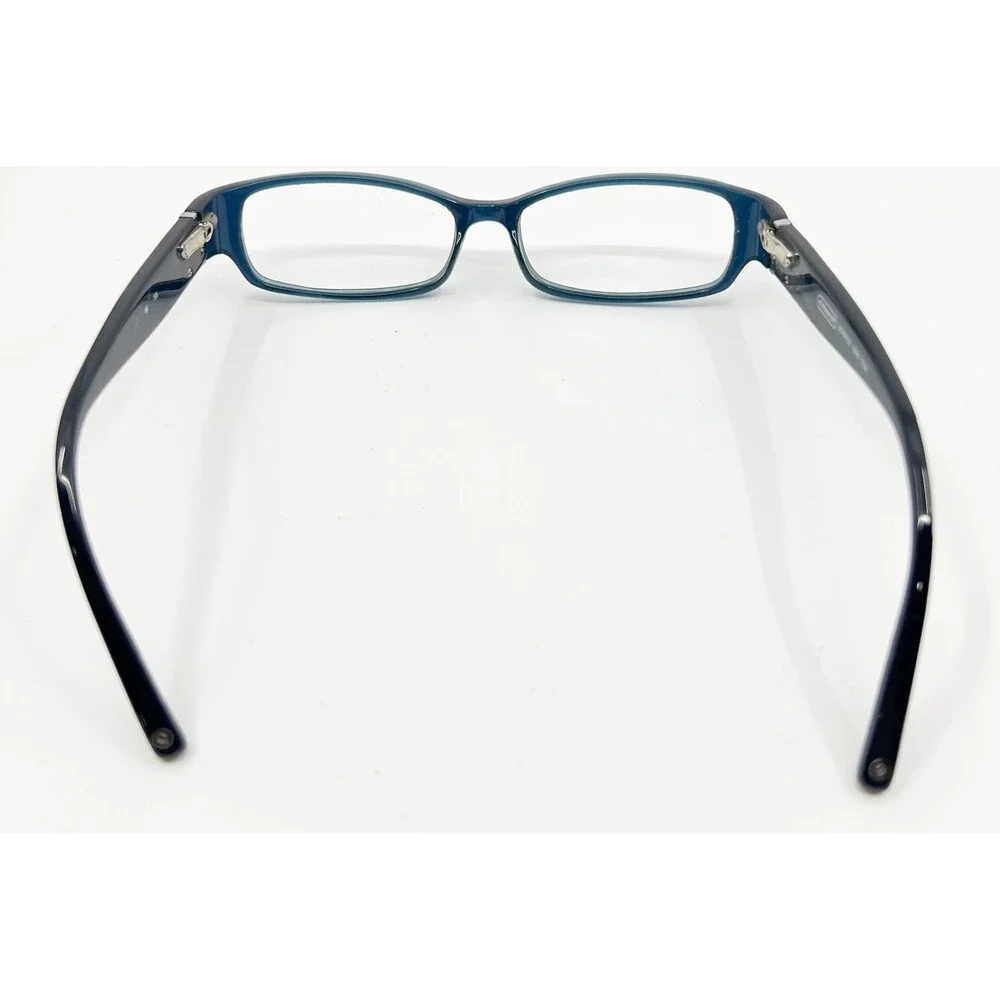 Coach Eyeglass Frames Womens Teal Bernice 844 Signature Logo Rectangle 50-16-135
